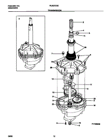 07 - Transmission parts for Frigidaire Washer Dryer Combo FLSG72GCS7 from AppliancePartsPros.com