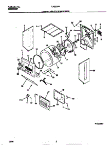 02 - Upper Cabinet / Drum / Heater parts for Frigidaire Washer Dryer Combo FLXE52RBT2 from AppliancePartsPros.com