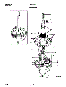07 - Transmission parts for Frigidaire Washer Dryer Combo FLSG72GCT2 from AppliancePartsPros.com