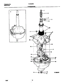 07 - Transmission parts for Frigidaire Washer Dryer Combo FLXE52RBS1 from AppliancePartsPros.com