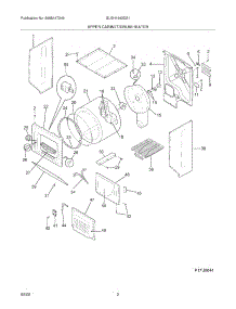 03 - Upper Cabinet / Drum Heater parts for Frigidaire Washer Dryer Combo GLGH1642DS1 from AppliancePartsPros.com
