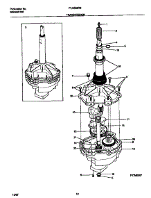 07 - Transmission parts for Frigidaire Washer Dryer Combo FLXG52RBS4 from AppliancePartsPros.com