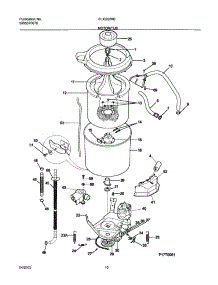 11 - Wshr Mtr,Hose parts for Frigidaire Washer Dryer Combo FLXG52RBT9 from AppliancePartsPros.com