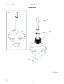 13 - Transmission parts for Frigidaire Washer Dryer Combo FLGB8200DS0 from AppliancePartsPros.com