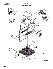05 - Lower Cabinet / Top parts for Frigidaire Washer Dryer Combo FLSE72GCS3 from AppliancePartsPros.com