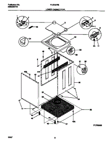 05 - Lower Cabinet / Top parts for Frigidaire Washer Dryer Combo FLXE52RBT5 from AppliancePartsPros.com