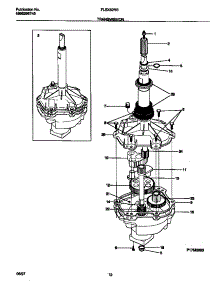 07 - Transmission parts for Frigidaire Washer Dryer Combo FLXE52RBT5 from AppliancePartsPros.com
