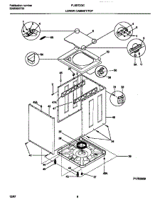 05 - Lower Cabinet / Top parts for Frigidaire Washer Dryer Combo FLSE72GCT7 from AppliancePartsPros.com