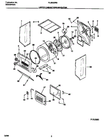 02 - Upper Cabinet / Drum / Heater parts for Frigidaire Washer Dryer Combo FLXE52RBT6 from AppliancePartsPros.com