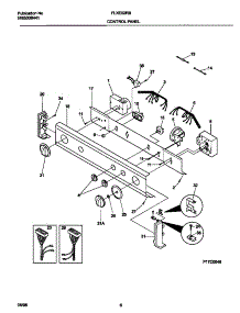 04 - Control Panel parts for Frigidaire Washer Dryer Combo FLXE52RBT7 from AppliancePartsPros.com