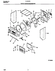 02 - Upper Cabinet / Drum / Heater parts for Frigidaire Washer Dryer Combo FLXG52RBS5 from AppliancePartsPros.com