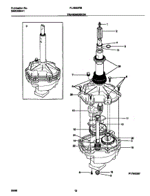 07 - Transmission parts for Frigidaire Washer Dryer Combo FLXE52RBT7 from AppliancePartsPros.com