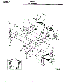 04 - Control Panel parts for Frigidaire Washer Dryer Combo FLXG52RBS5 from AppliancePartsPros.com