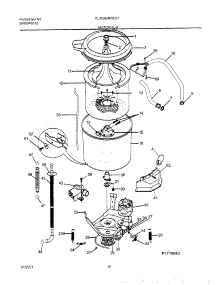 11 - Wshr Mtr,Hose parts for Frigidaire Washer Dryer Combo FLXG42MRES1 from AppliancePartsPros.com