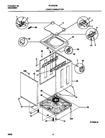 05 - Lower Cabinet / Top parts for Frigidaire Washer Dryer Combo FLXG52RBT6 from AppliancePartsPros.com