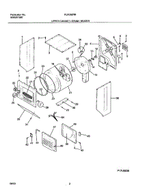 03 - Upper Cabinet / Drum / Heater parts for Frigidaire Washer Dryer Combo FLXG52RBSA from AppliancePartsPros.com