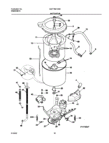 11 - Wshr Mtr,Host parts for Frigidaire Washer Dryer Combo GLET1041AS0 from AppliancePartsPros.com