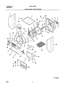 03 - Upper Cabinet / Drum / Heater parts for Frigidaire Washer Dryer Combo GLET1142CS0 from AppliancePartsPros.com