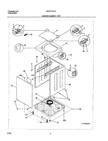 09 - Lower Cabinet / Top parts for Frigidaire Washer Dryer Combo GLGT1041AS2 from AppliancePartsPros.com