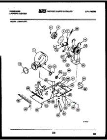 04 - Dryer Motor, Blower And Belt parts for Frigidaire Washer Dryer Combo LCE441LW1 from AppliancePartsPros.com