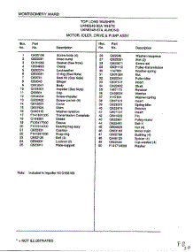 Motor, Idler, Drive And Pump Assembly Page 2 parts for Frigidaire Washer 6348A from AppliancePartsPros.com