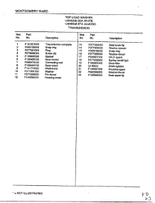 Transmission Page 2 parts for Frigidaire Washer 6348A from AppliancePartsPros.com