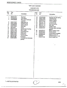 Transmission Page 2 parts for Frigidaire Washer 6507-87E from AppliancePartsPros.com