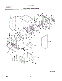 03 - Upper Cabinet / Drum / Heater parts for Frigidaire Washer Dryer Combo GLET1031CS0 from AppliancePartsPros.com
