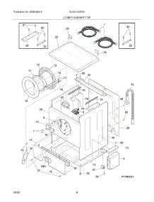 09 - Lower Cabinet / Top parts for Frigidaire Washer Dryer Combo GLGH1642FS4 from AppliancePartsPros.com