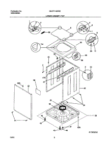 09 - Lower Cabinet / Top parts for Frigidaire Washer Dryer Combo GLGT1142CS0 from AppliancePartsPros.com