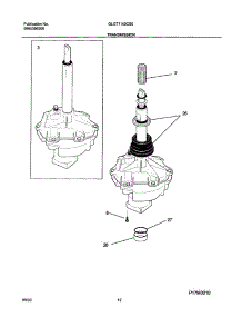13 - Transmission parts for Frigidaire Washer Dryer Combo GLGT1142CS0 from AppliancePartsPros.com