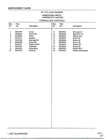 Console And Controls Page 2 parts for Frigidaire Washer 6338A from AppliancePartsPros.com
