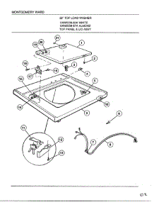 Top Panel And Lid Assembly parts for Frigidaire Washer 6338A from AppliancePartsPros.com