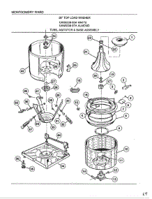 Tubs, Agitator And Base Assembly parts for Frigidaire Washer 6338A from AppliancePartsPros.com