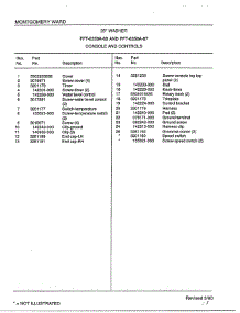 28" Washer / Console And Controls Page 2 parts for Frigidaire Washer 6358A from AppliancePartsPros.com