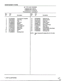 Transmission Assembly Page 2 parts for Frigidaire Washer 6338A from AppliancePartsPros.com