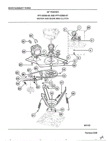28" Washer / Motor And Idler Arm Clutch parts for Frigidaire Washer 6358A from AppliancePartsPros.com