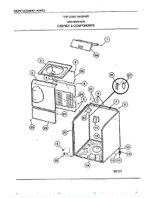 Top Load Washer / Cabinet And Componets parts for Frigidaire Washer 6506B from AppliancePartsPros.com