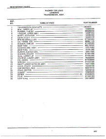 Transmission Assy Page 2 parts for Frigidaire Washer 6347B from AppliancePartsPros.com
