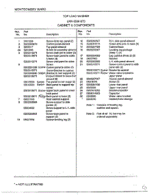 Cabinet And Components Page 2 parts for Frigidaire Washer 6506-87D from AppliancePartsPros.com
