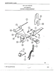 Caster And Hose Assembly parts for Frigidaire Washer 6506-87D from AppliancePartsPros.com