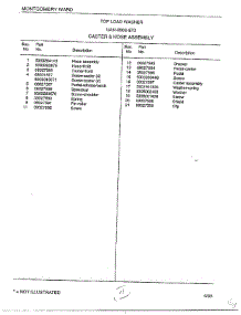 Caster And Hose Assembly Page 2 parts for Frigidaire Washer 6506-87D from AppliancePartsPros.com