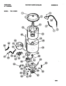 03 - Tubs, Hoses, Motor parts for Frigidaire Washer FWL111RBW1 from AppliancePartsPros.com