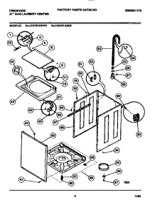05 - Washer - Cabinet, Top Panel, Base parts for Frigidaire Washer Dryer Combo LCG701ADD2 from AppliancePartsPros.com