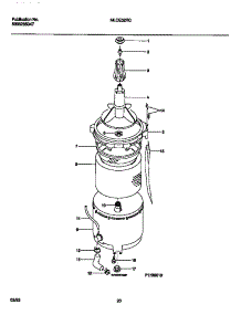 11 - Washer-Tubs, Motor parts for Frigidaire Washer Dryer Combo MLCE52RCT1 from AppliancePartsPros.com