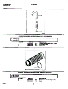 14 - Hose, Exhaust Extension parts for Frigidaire Washer Dryer Combo MLCE52RCT1 from AppliancePartsPros.com