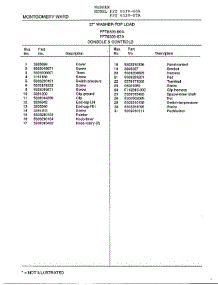 Console And Controls Page 2 parts for Frigidaire Washer 6339A from AppliancePartsPros.com