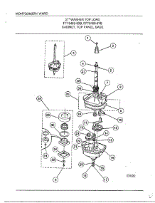 Cabinet / Top Panel / Base parts for Frigidaire Washer 6489-80B from AppliancePartsPros.com
