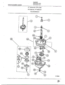 Transmission parts for Frigidaire Washer 6589-80 from AppliancePartsPros.com