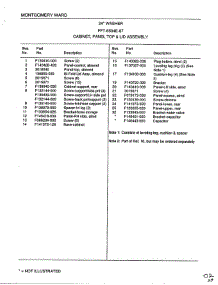 Cabinet, Panel Top And Lid Assembly Page 2 parts for Frigidaire Washer 6504E from AppliancePartsPros.com
